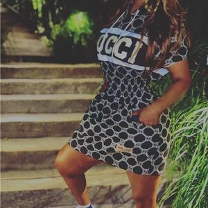 Gucci Monogram Black and White Dress